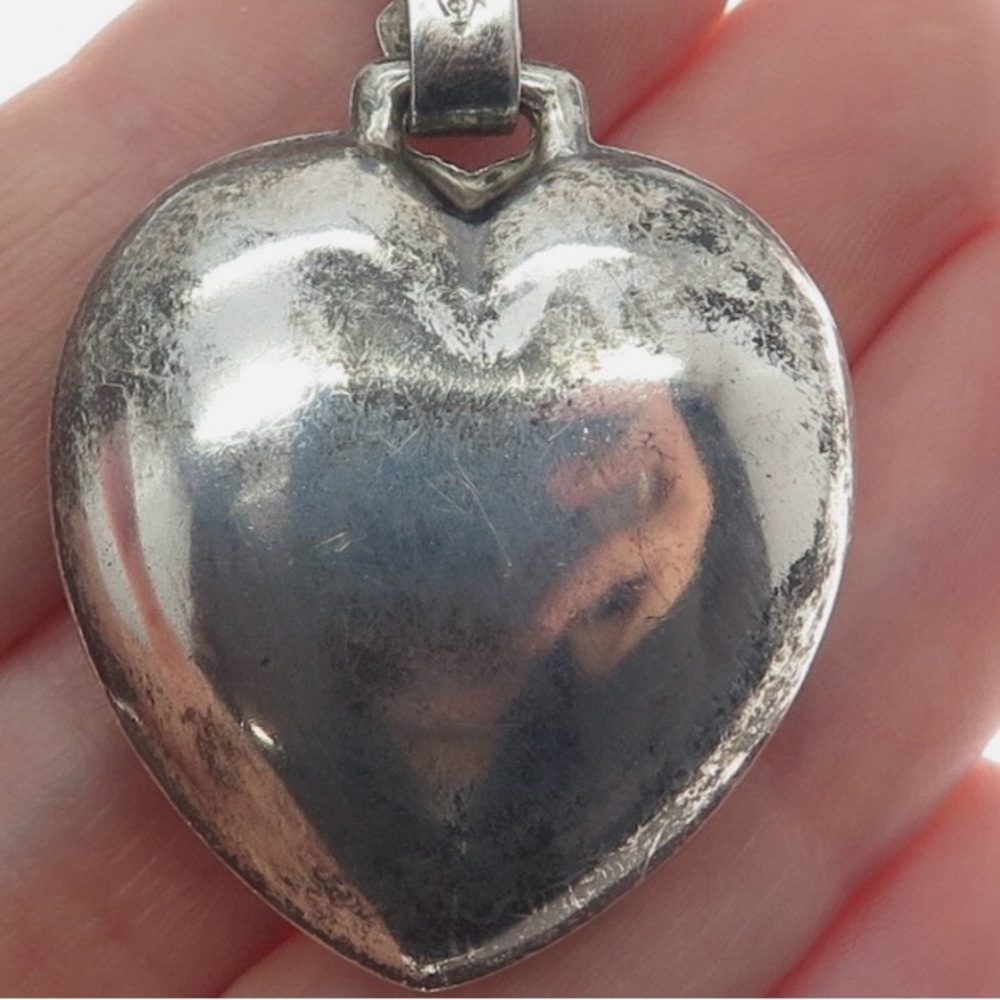 Webster Sterling Silver Vintage Heart Pendant